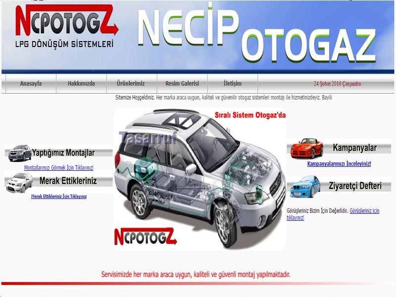 Necip Otogaz Servisi websitesi ilkedesign tarafından yapılmıştır.