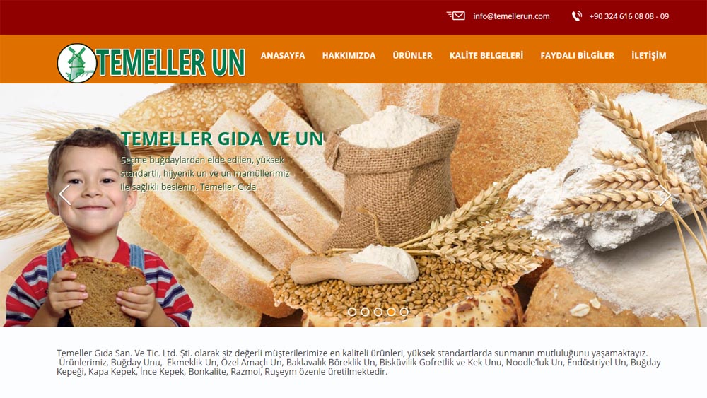 Temeller Un Kurumsal Website websitesi ilkedesign tarafndan yaplmtr.