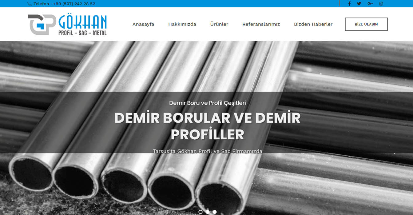 Gökhan Profil Demir ve Sac websitesi ilkedesign tarafından yapılmıştır.