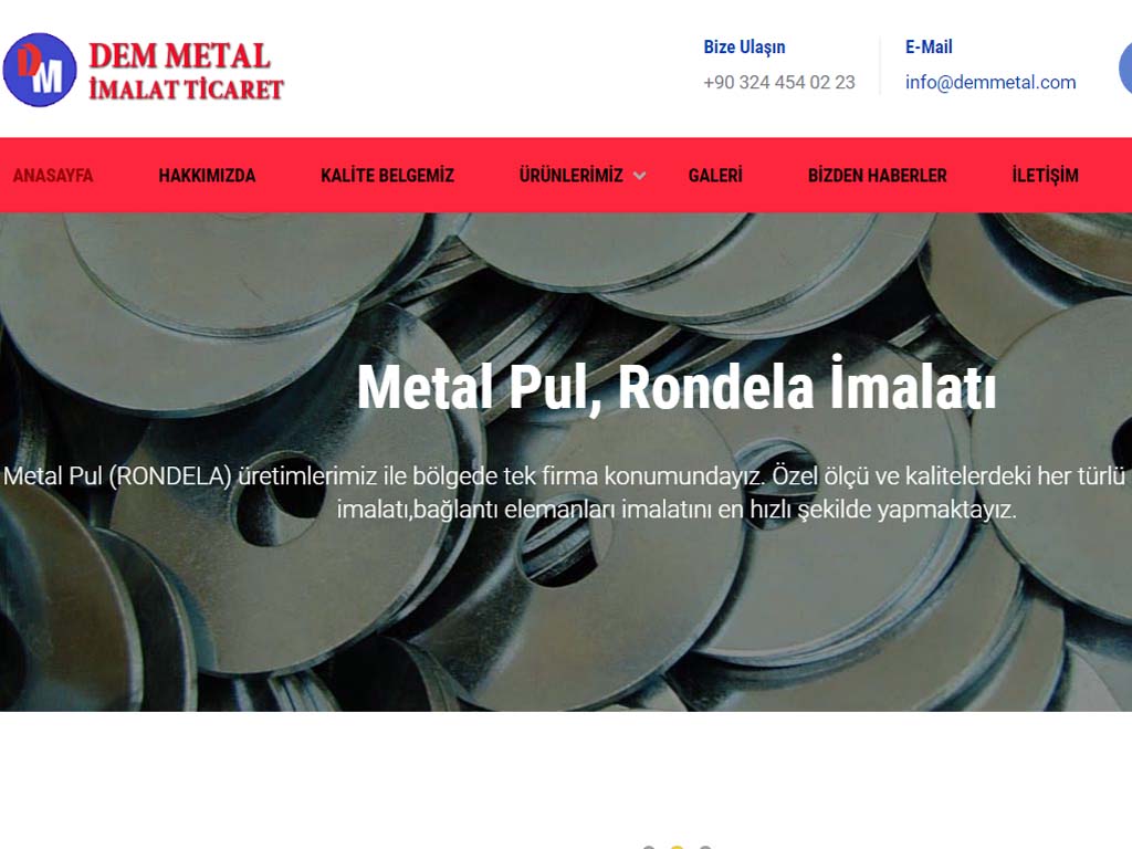 Dem Metal Rondela İmalatı websitesi ilkedesign tarafından yapılmıştır.
