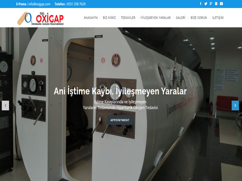 Oxigap Hiperbarik Tedavi Merkezi websitesi ilkedesign tarafndan yaplmtr.