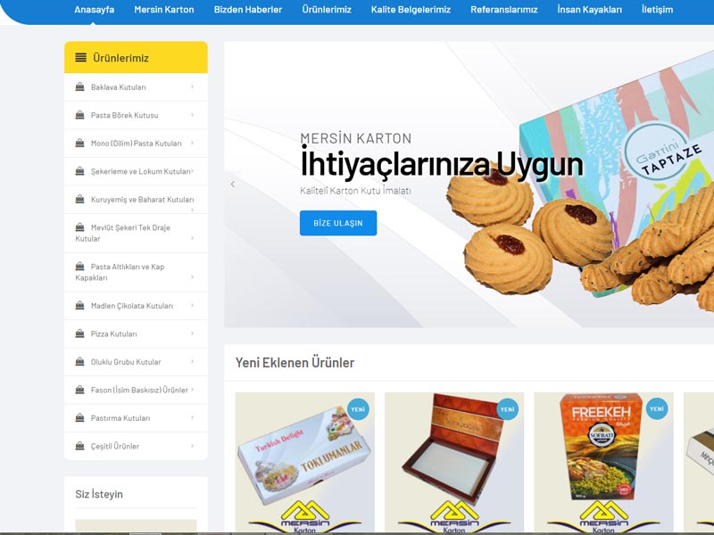 Mersin Karton Kurumsal Websitesi websitesi ilkedesign tarafndan yaplmtr.