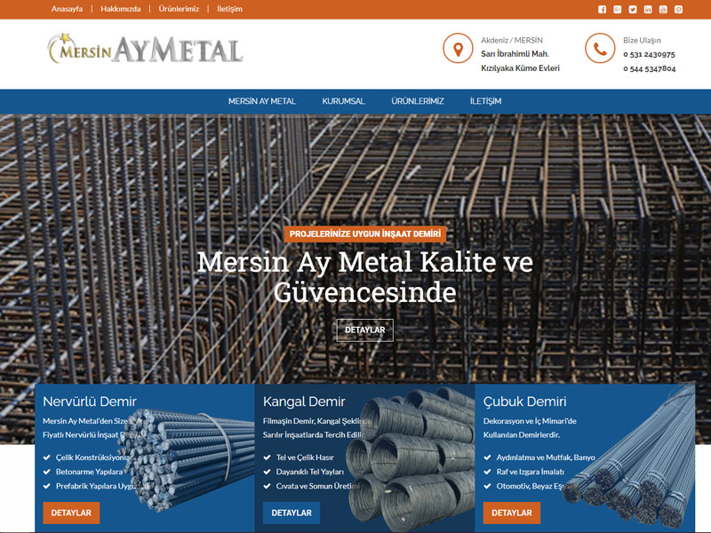 Mersin Ay Metal websitesi ilkedesign tarafndan yaplmtr.