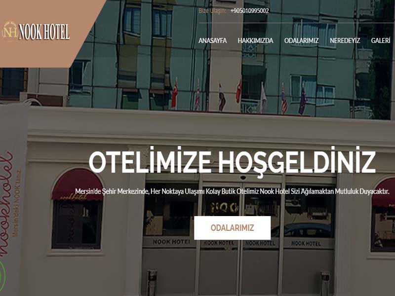 Mersin Nook Butik Hotel Kurumsal Websitesi websitesi ilkedesign tarafından yapılmıştır.